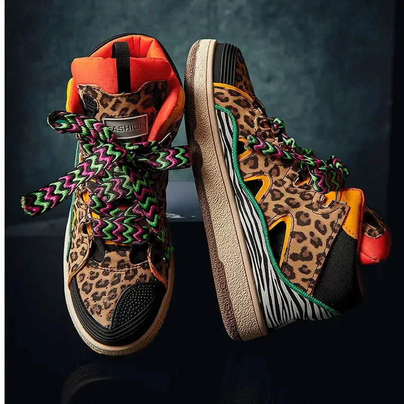 Aesthetic Platform Multicolor Thick Lace Sneakers