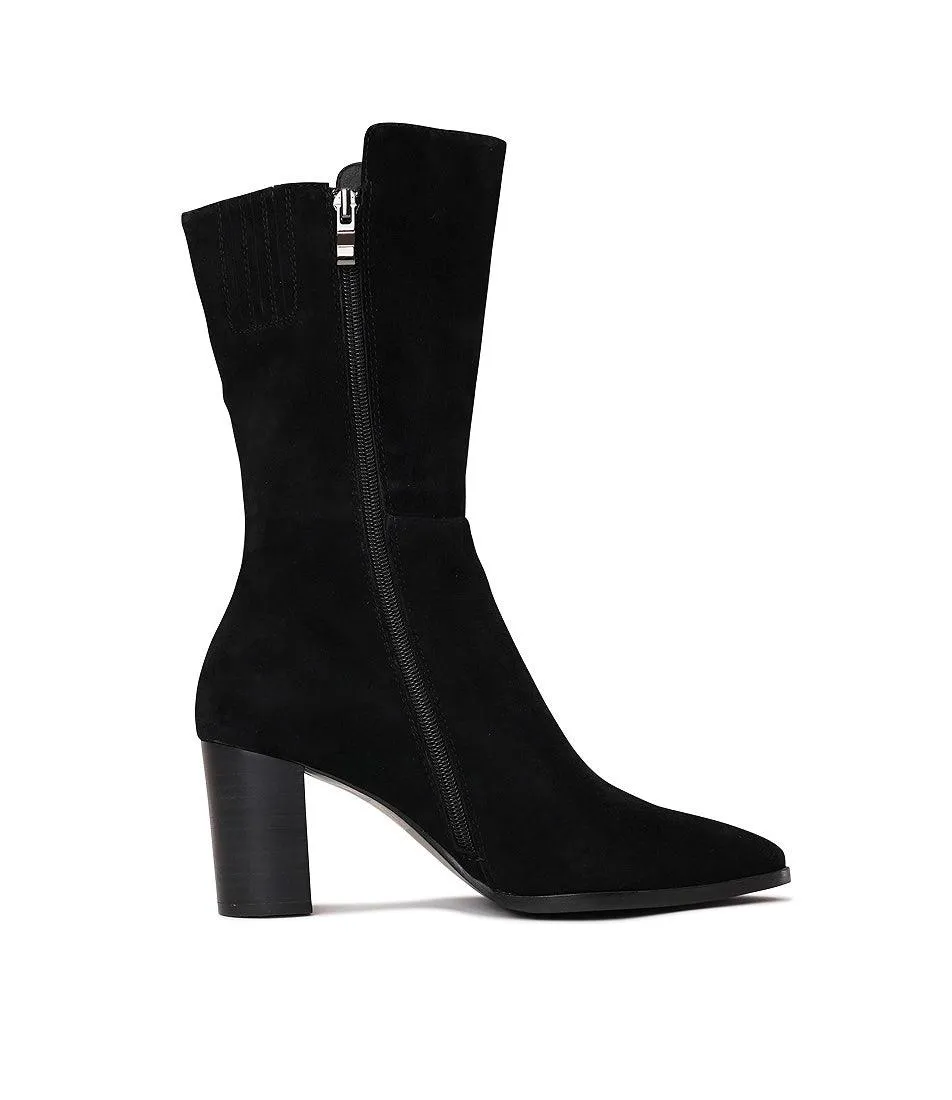 Aisley Black Suede Boots