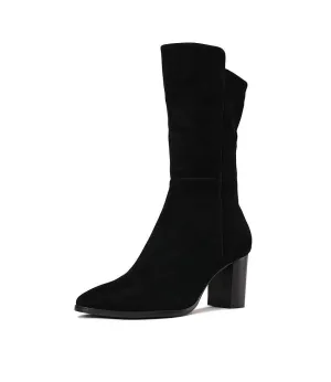 Aisley Black Suede Boots