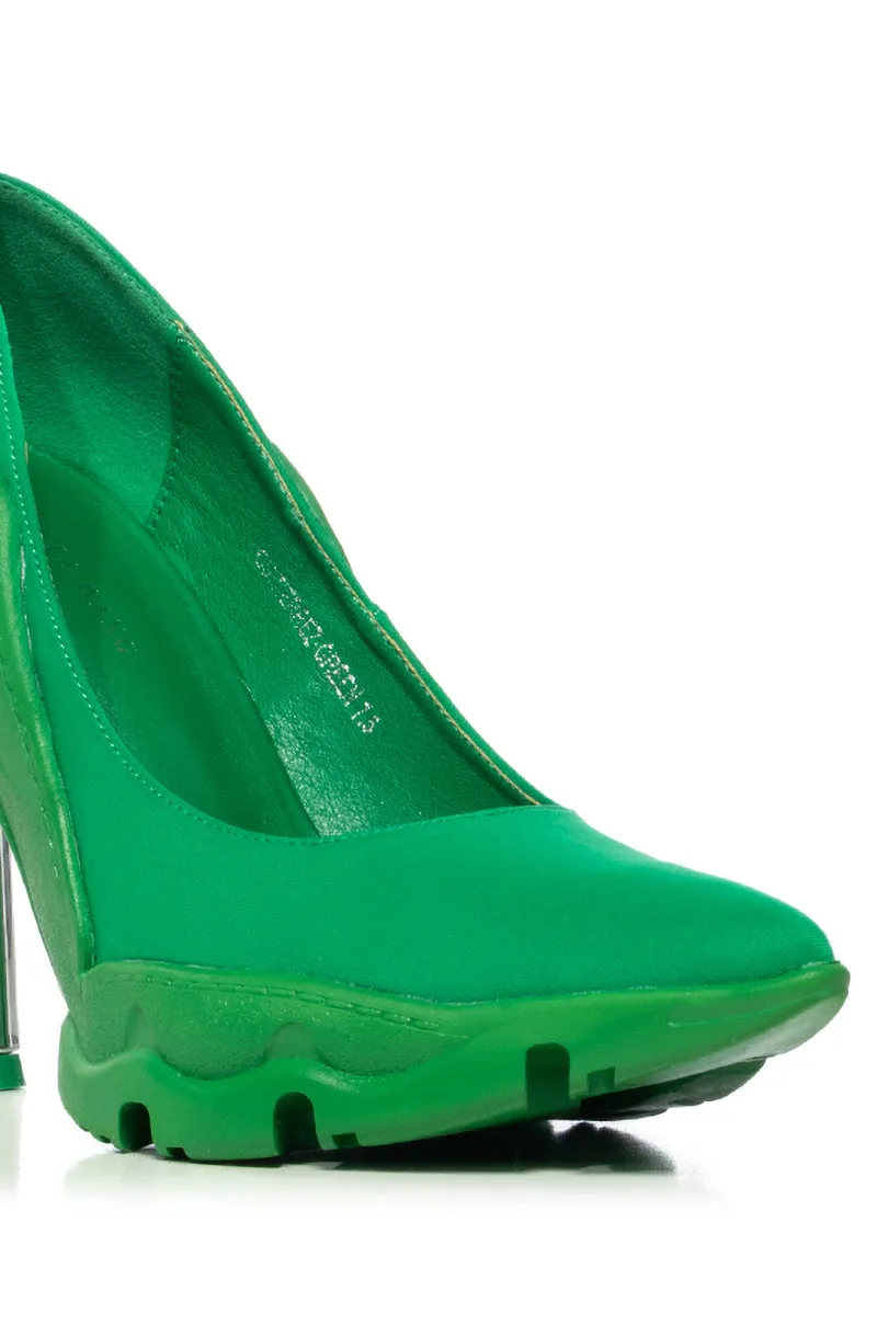 AZALEA WANG GUITIERREZ GREEN FUTURISTIC PUMP