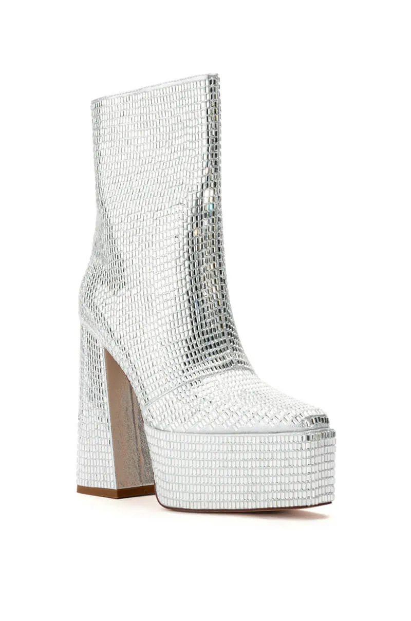 AZALEA WANG JAYDA CHUNKY BOOT IN SILVER