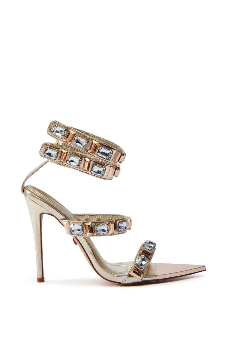 AZALEA WANG JORAH GOLD EMBELLISHED SANDAL