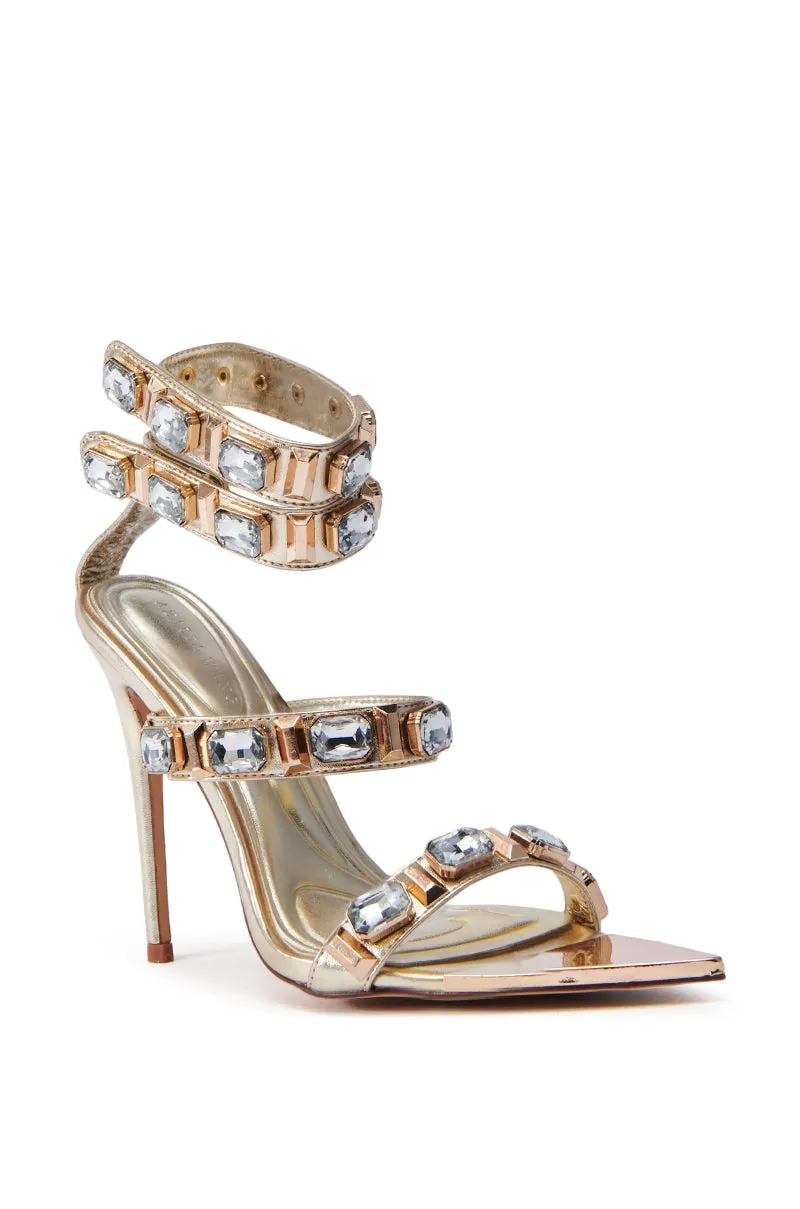 AZALEA WANG JORAH GOLD EMBELLISHED SANDAL