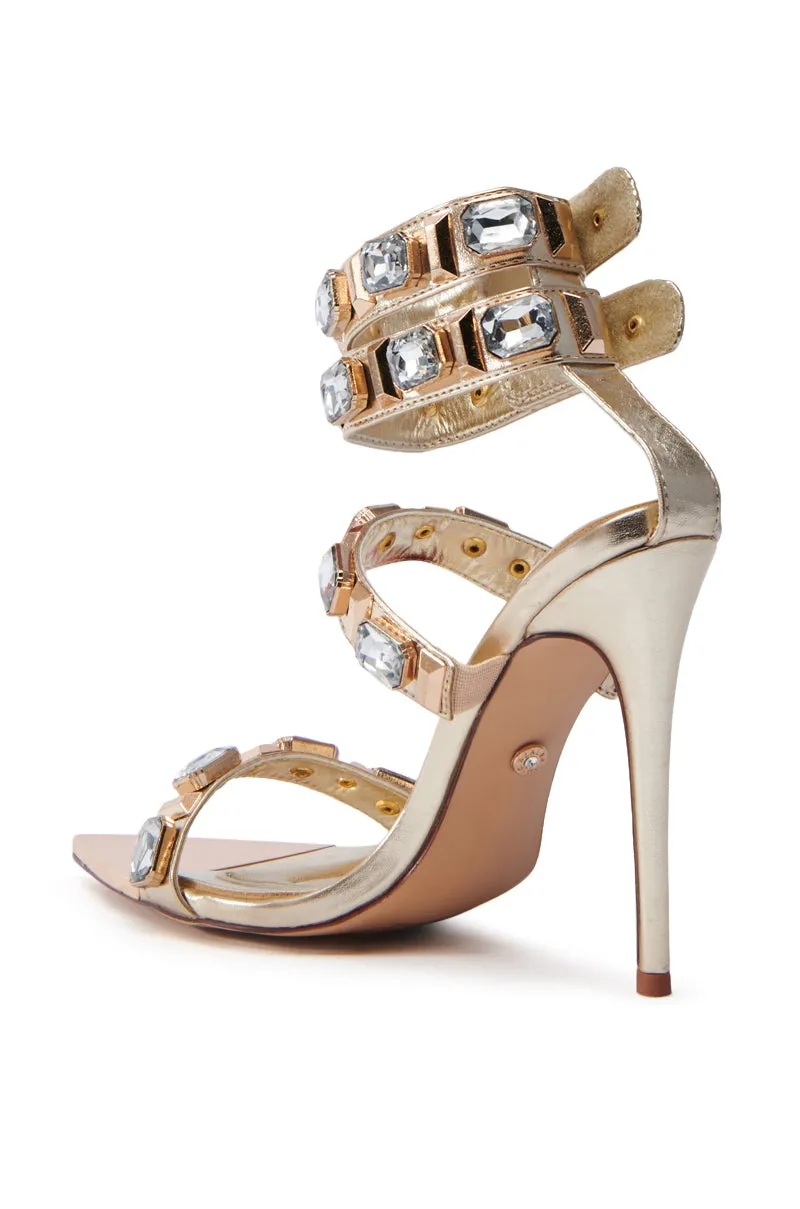 AZALEA WANG JORAH GOLD EMBELLISHED SANDAL