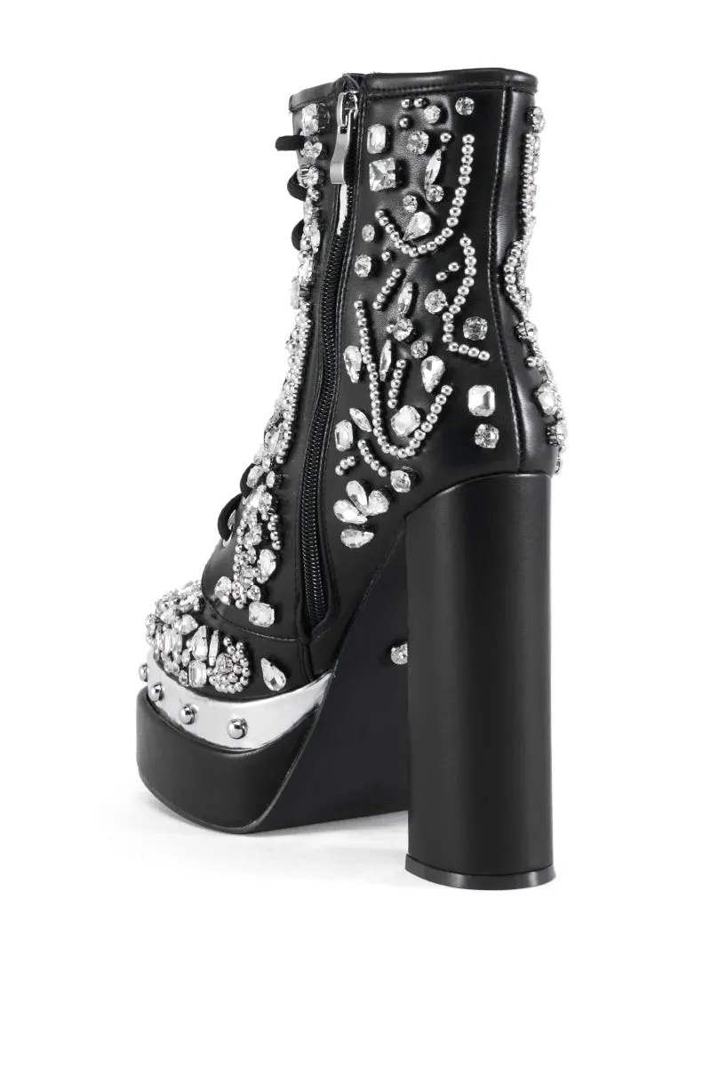 AZALEA WANG LILYBELL EMBELLISHED BOOTIE