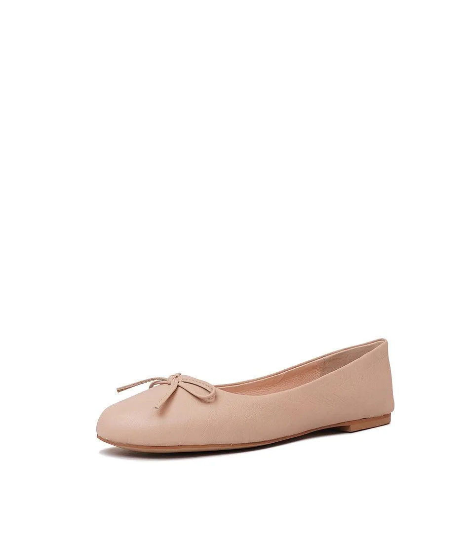 Ballerina Dark Nude Leather Ballet Flats