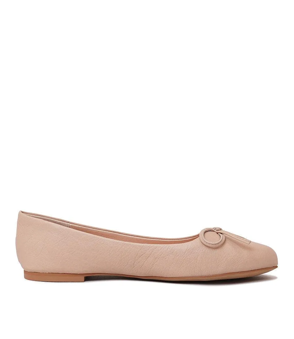 Ballerina Dark Nude Leather Ballet Flats