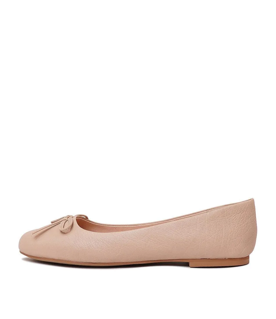 Ballerina Dark Nude Leather Ballet Flats