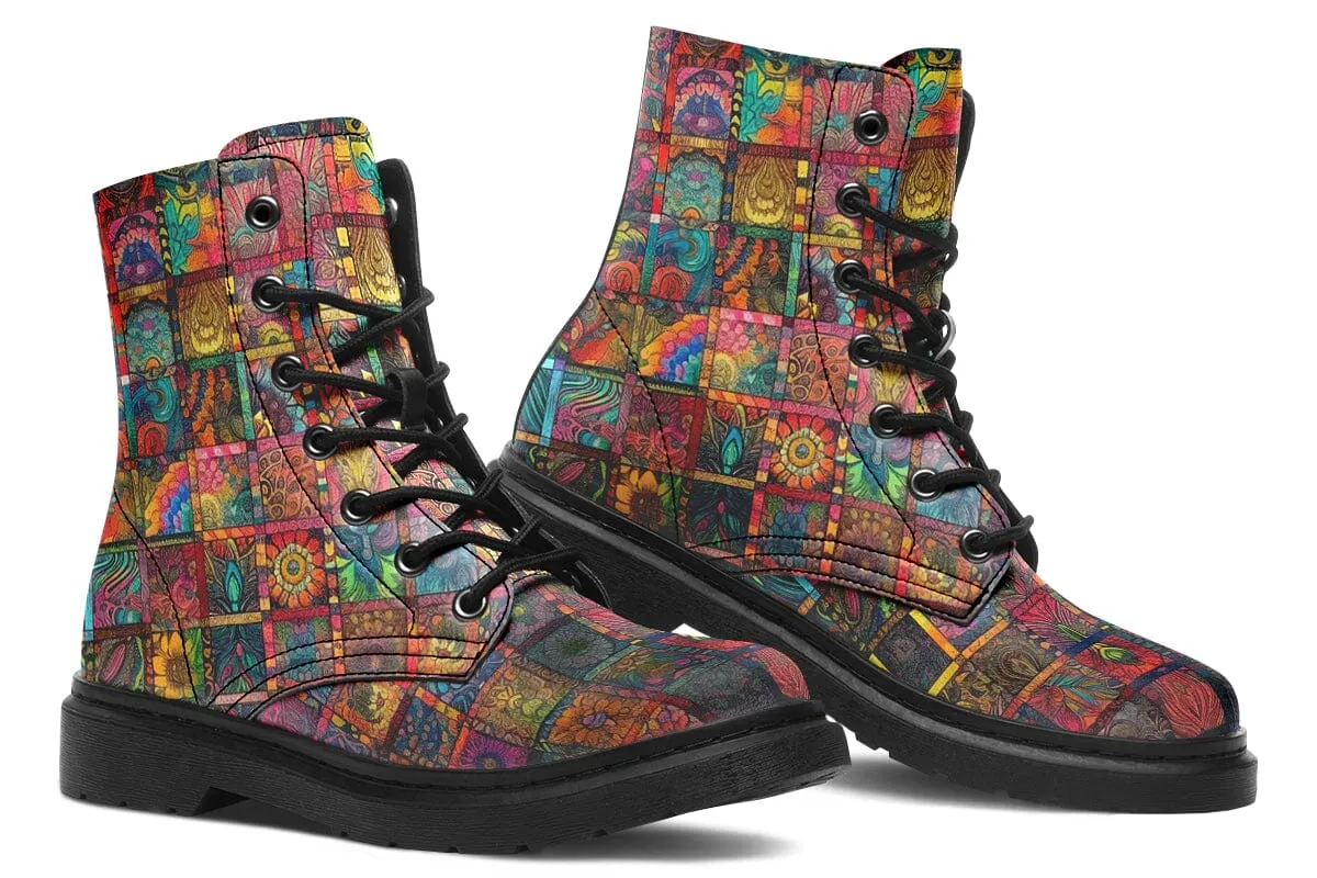 Blotter Quilt Combat Boots