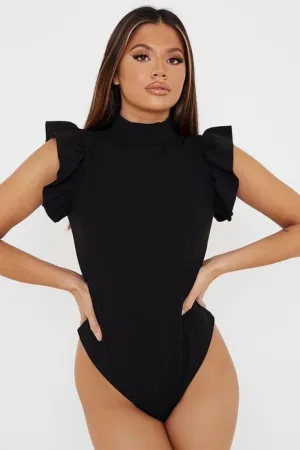 Bodysuit Ruffled Short Sleeve