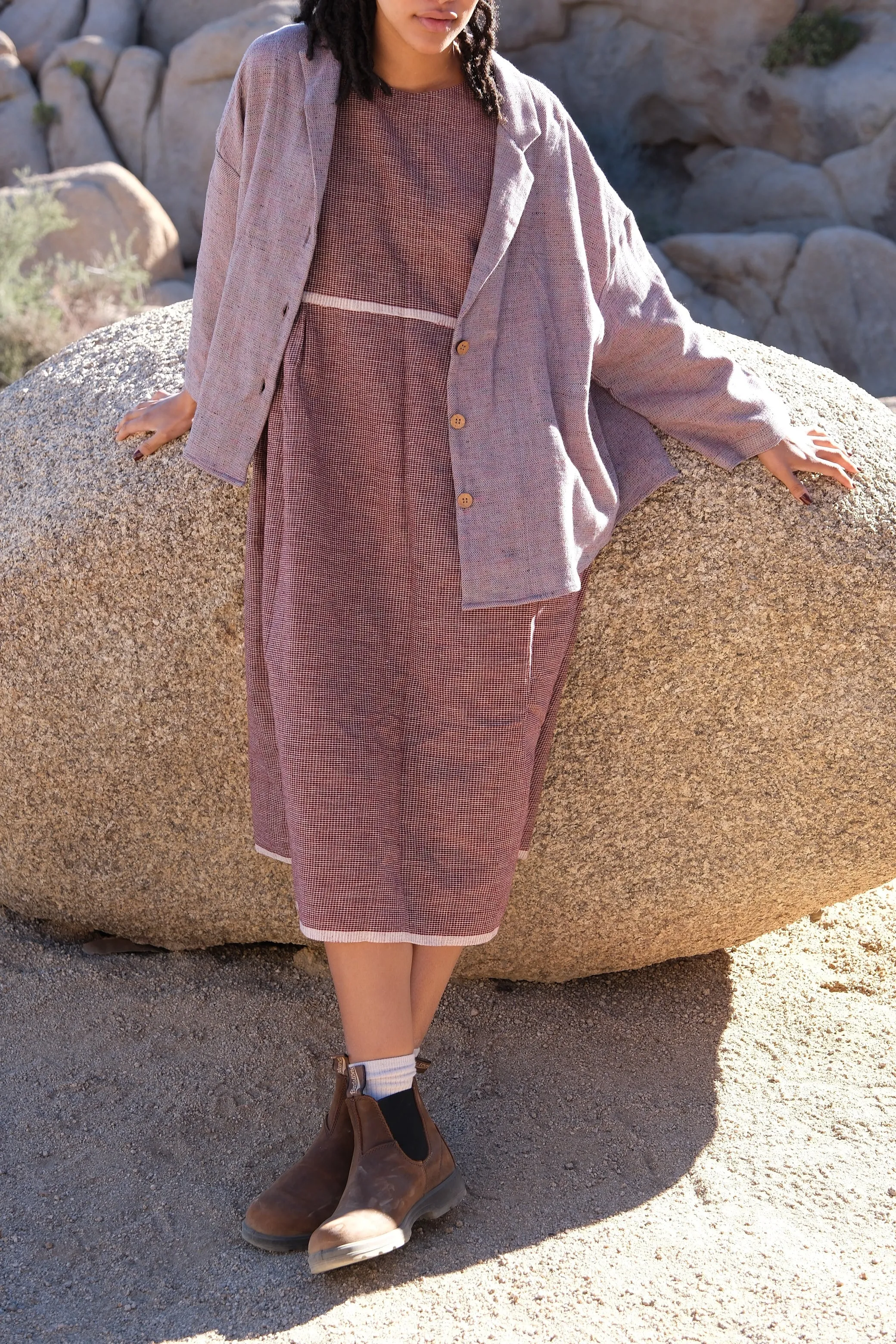 Checkered Midi Dress