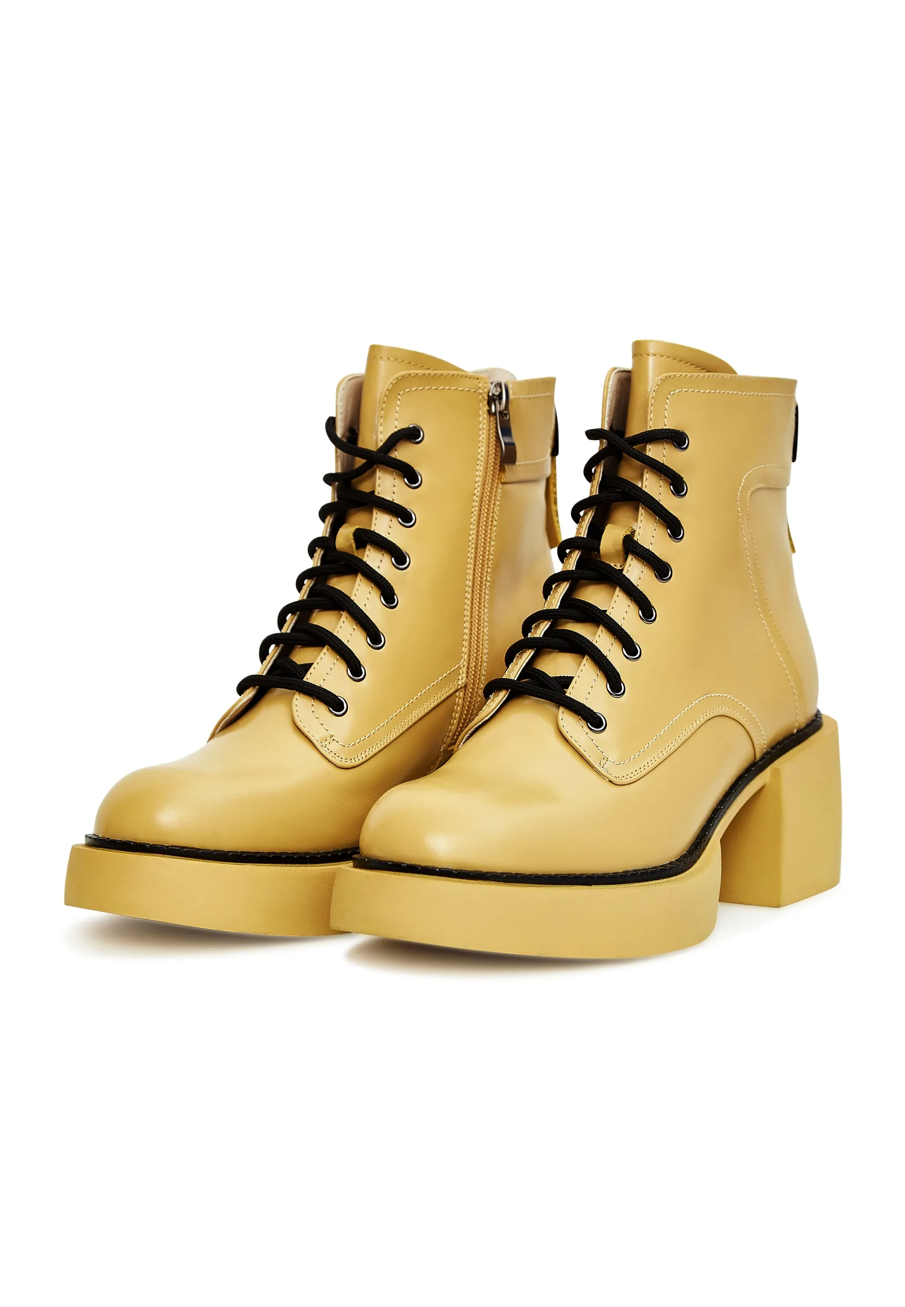 Chic Yellow Ankle Boots for Women - Stylish & Comfortable Footwear