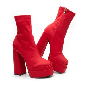 Chunky Platform Thick Heel Boots