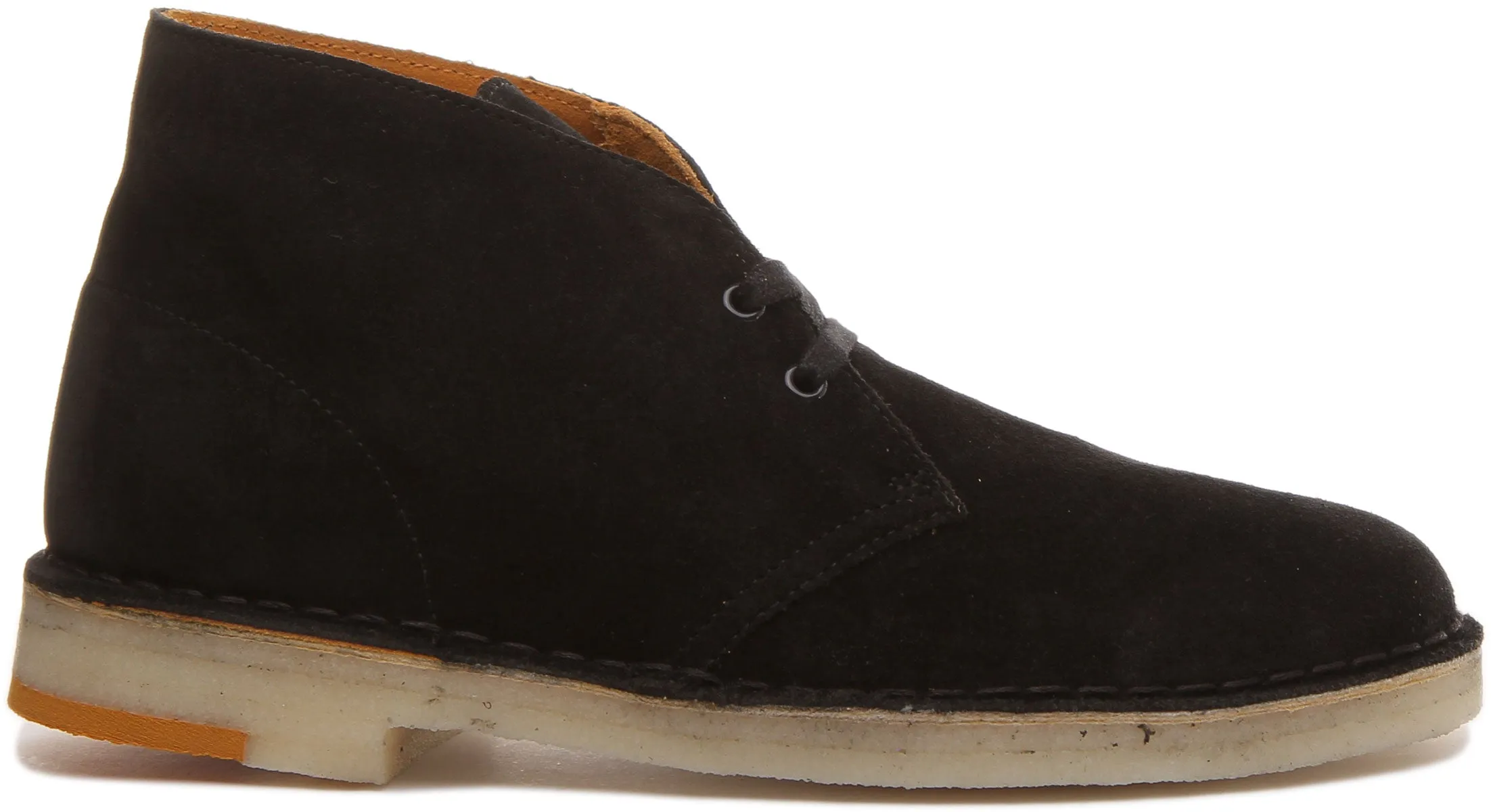 Clarks Originals Desert Boot In Black Orange For Men