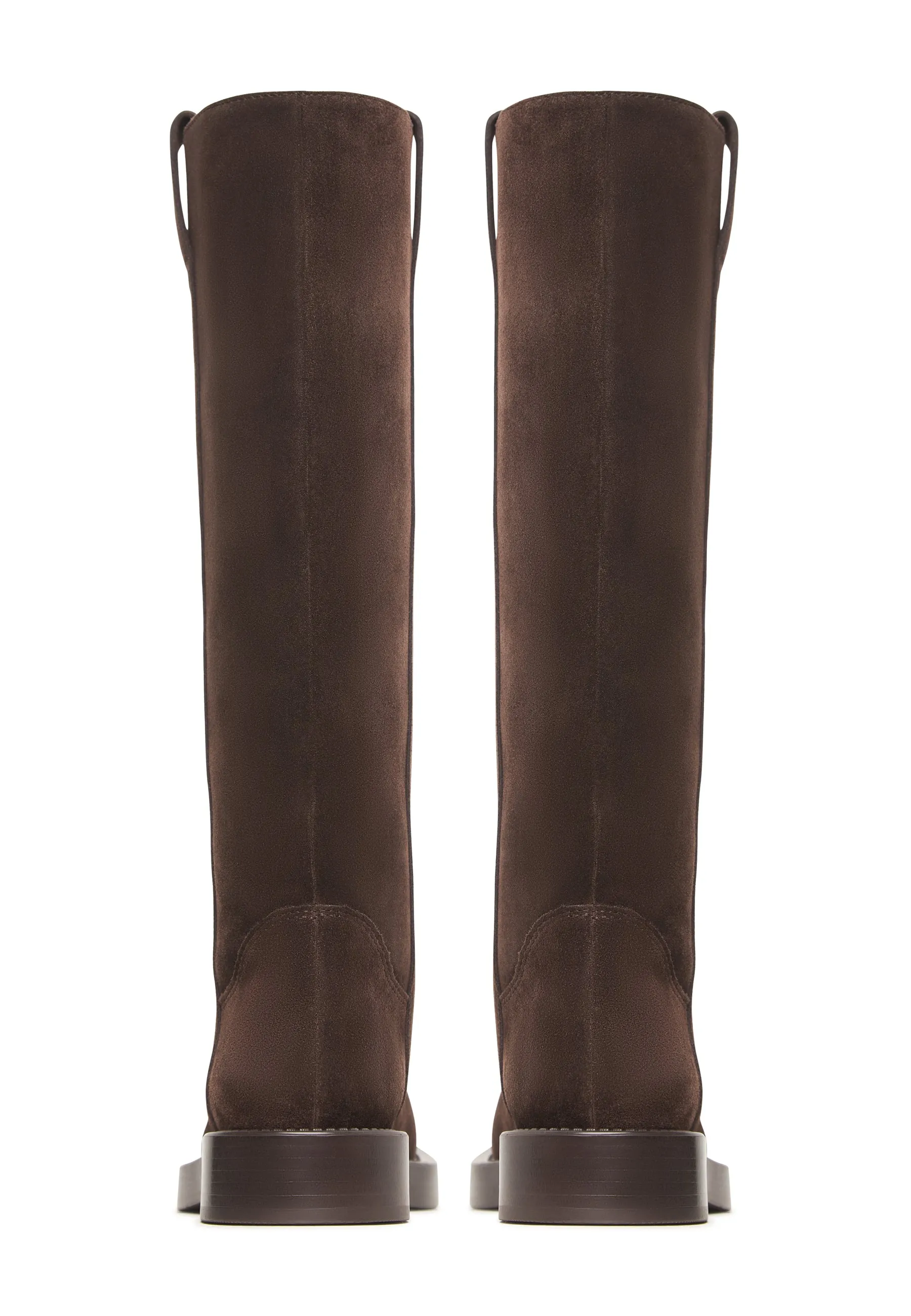 Classic Leather Knee-High Boots Ari - Brown