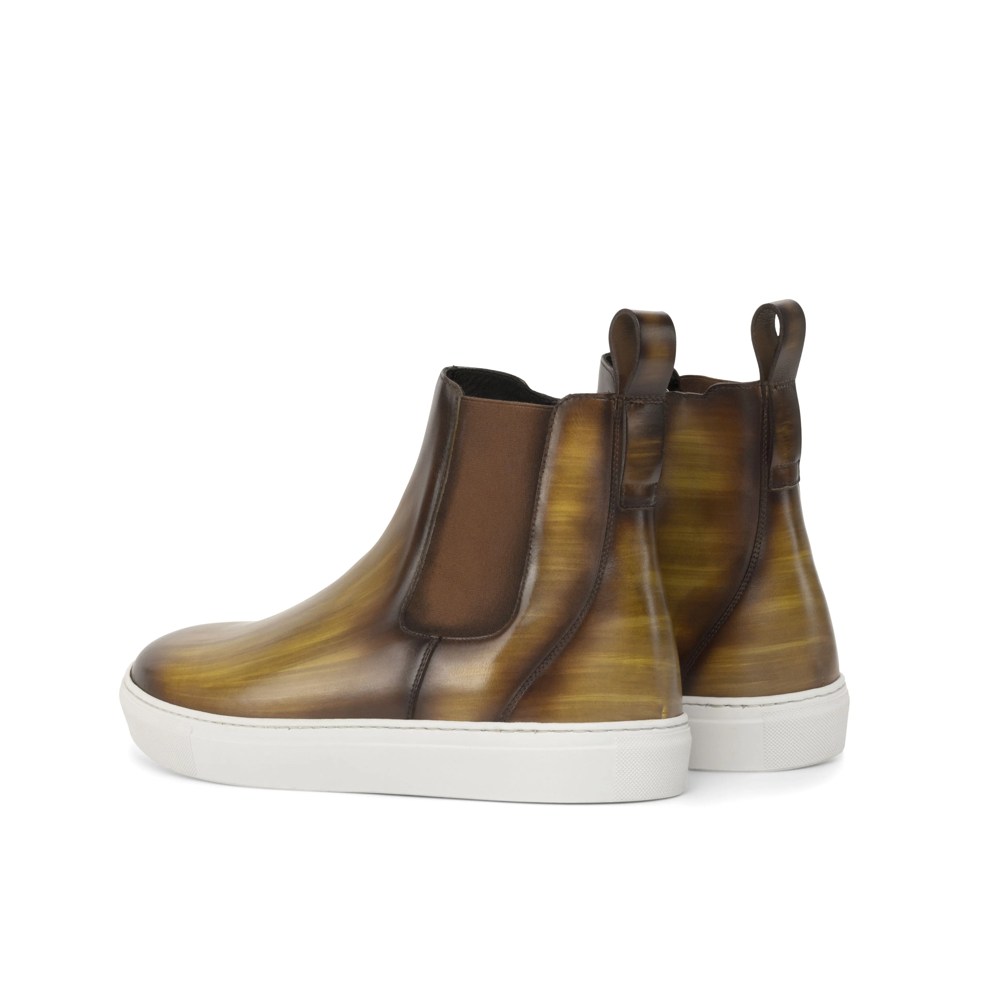 Cognac Regular Patina Chelsea Sneaker Boots