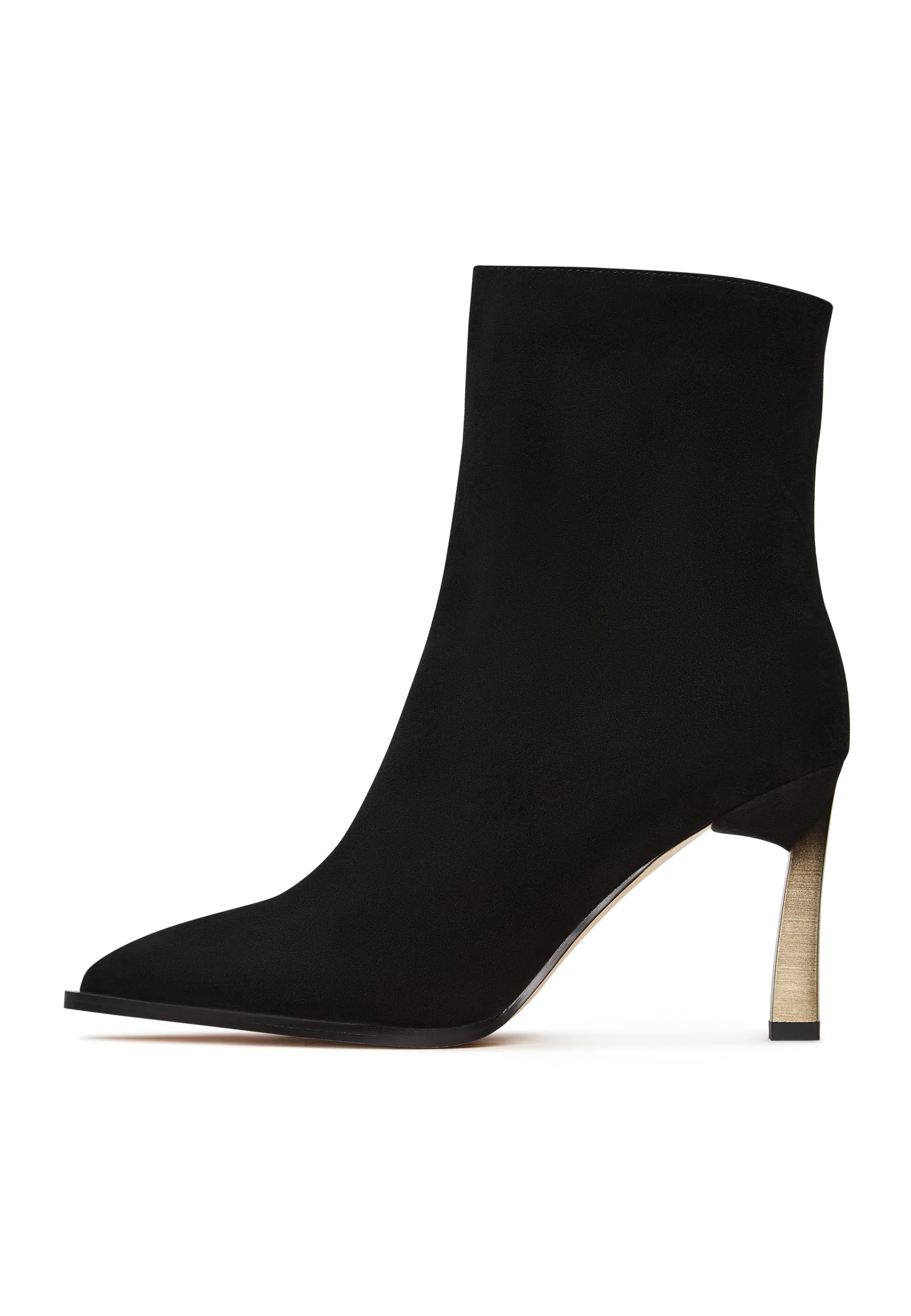 Color Stiletto Heel Ankle Boots Scarlett - Black