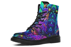 Cyber Cyan Combat Boots