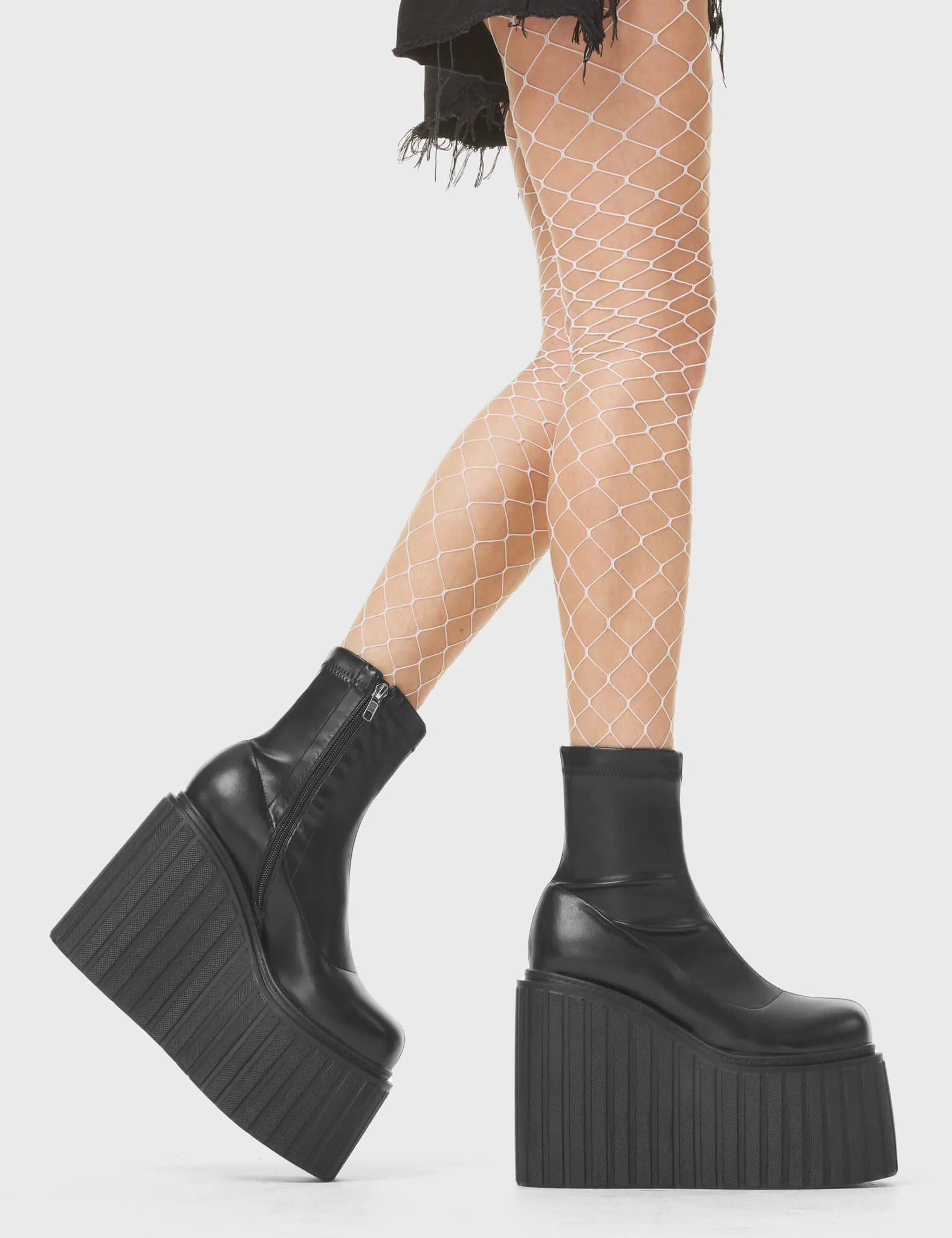 Down To Earth Chunky Platform Creeper Ankle Boots