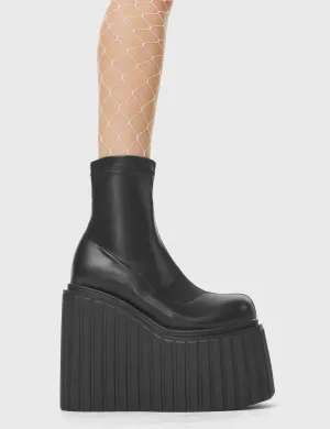 Down To Earth Chunky Platform Creeper Ankle Boots