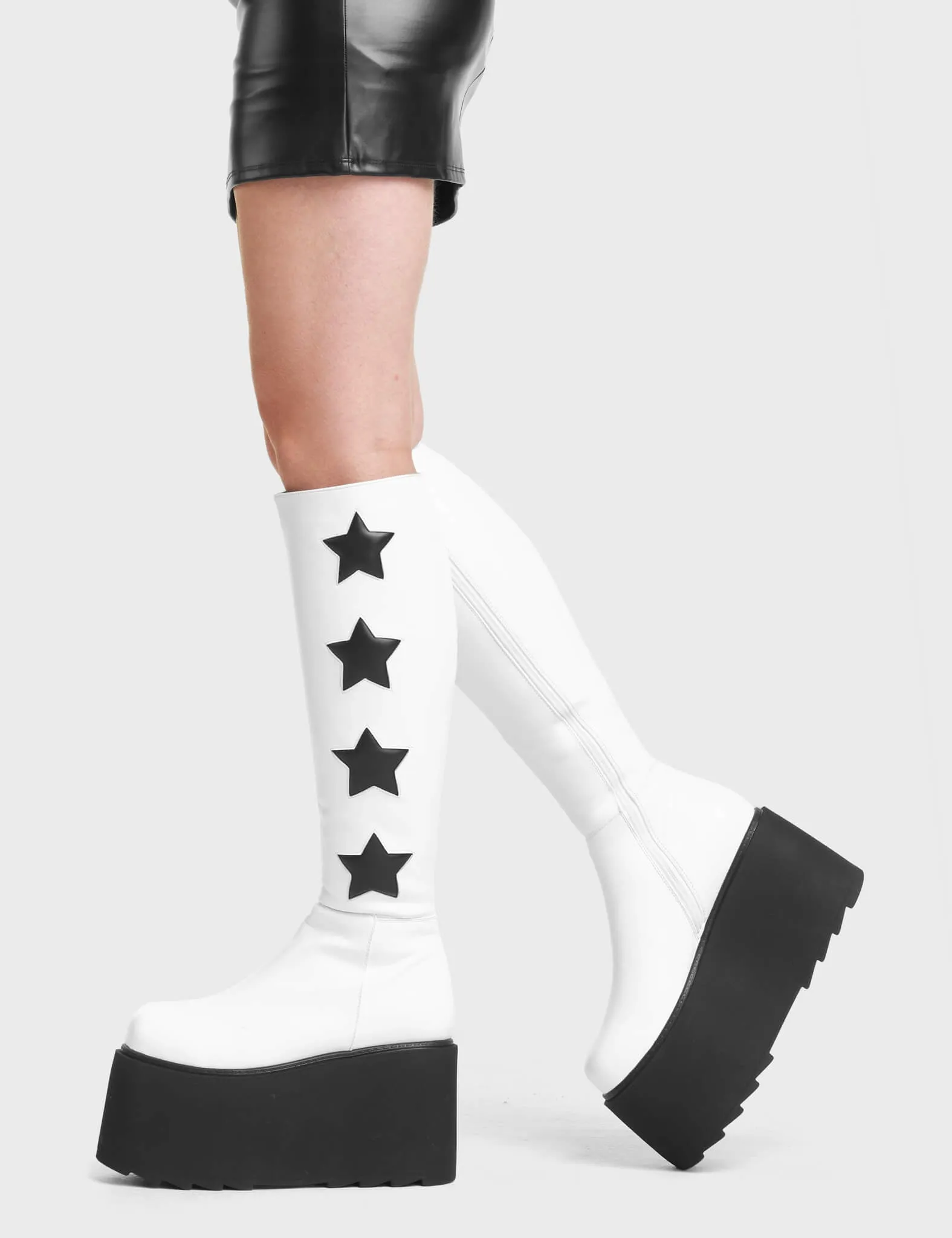 Extraterrestrial Platform Knee High Boots