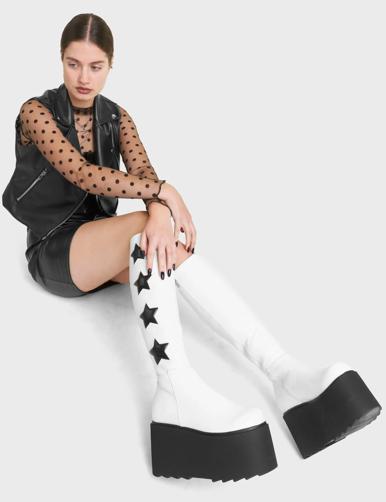 Extraterrestrial Platform Knee High Boots