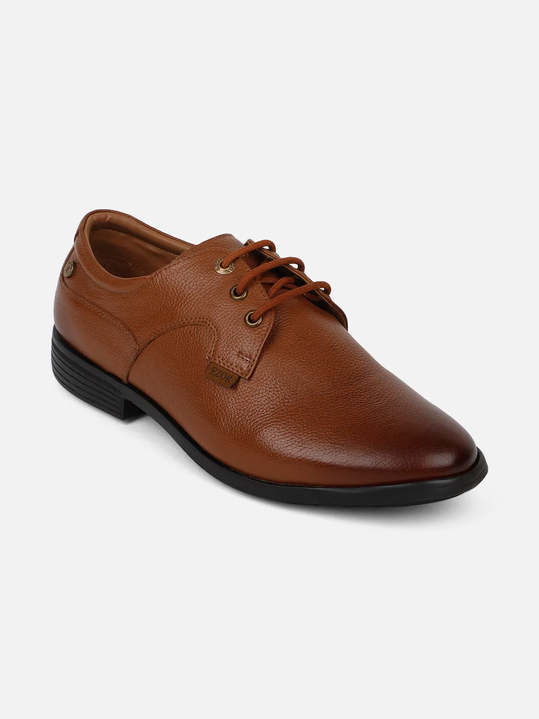 Ezok Men TAN Leather Formal