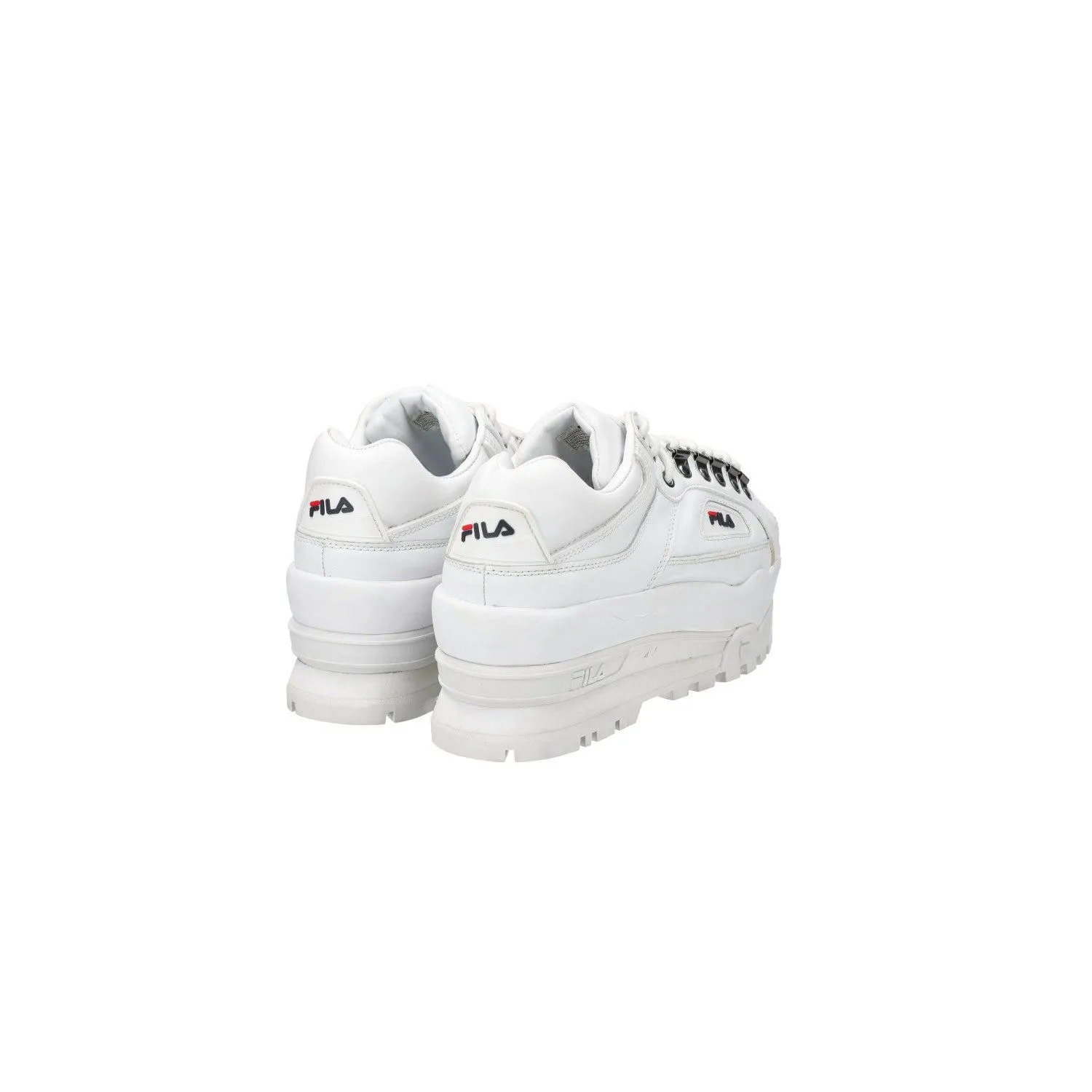 Fila Disruptor Court Platform Low-Top Sneakers Leather White Colour For Women