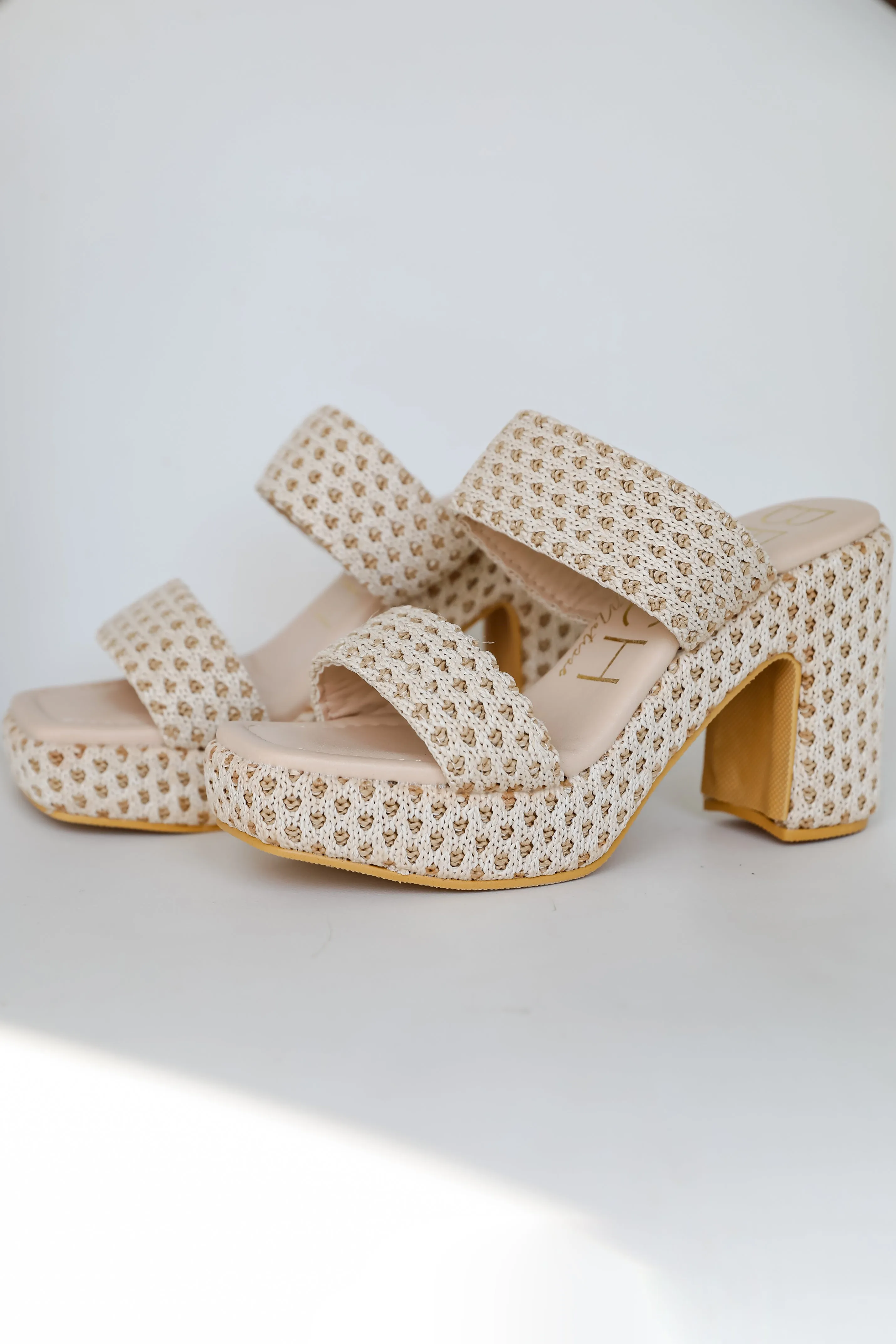 FINAL SALE - Gem Natural Platform Espadrille Heels