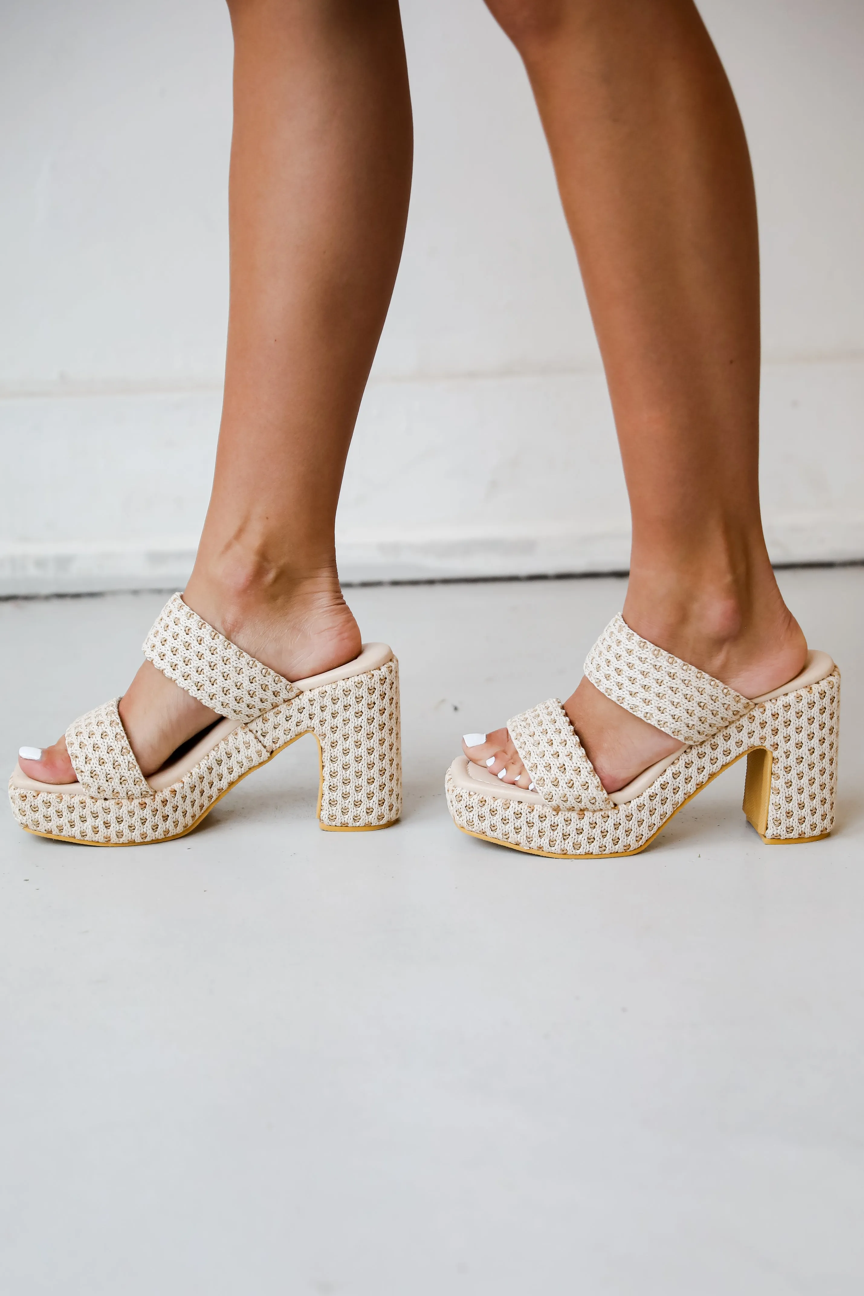 FINAL SALE - Gem Natural Platform Espadrille Heels