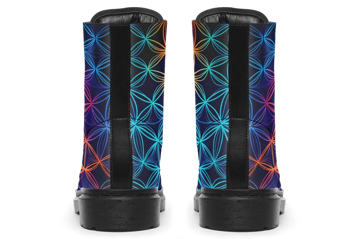 Flower Of Life Combat Boots