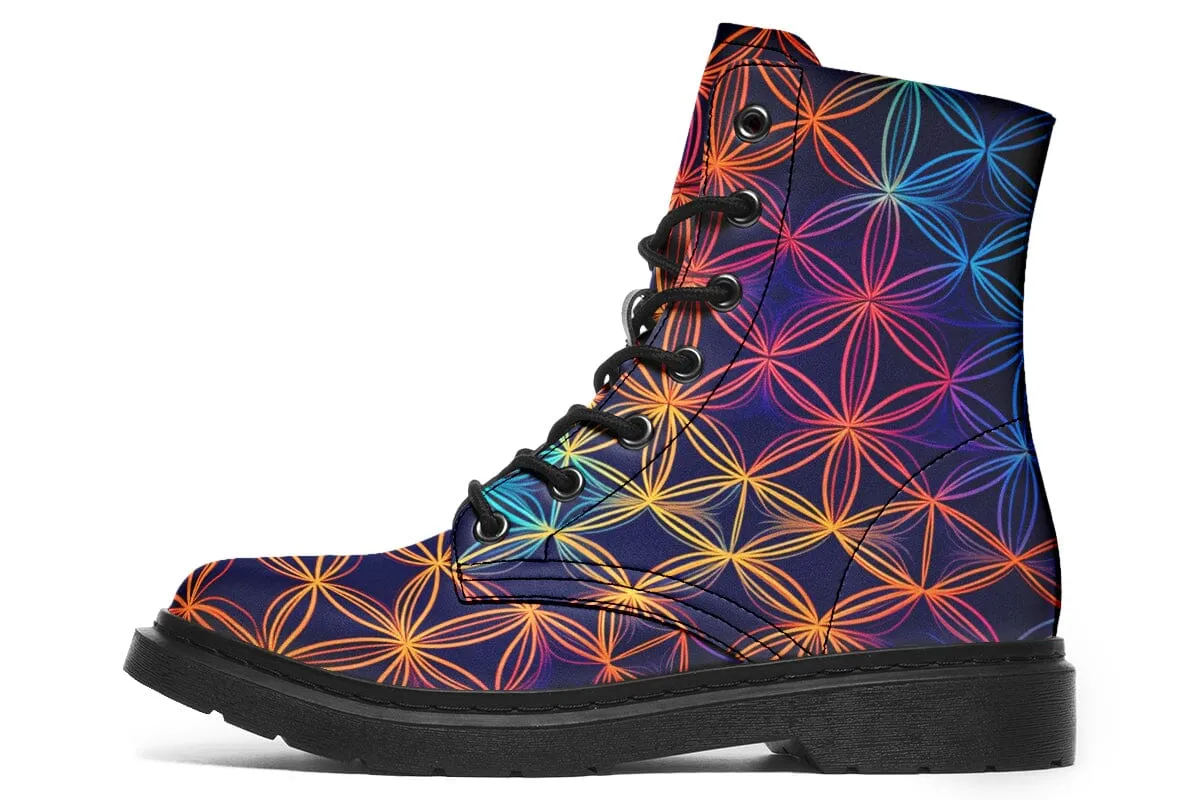 Flower Of Life Combat Boots