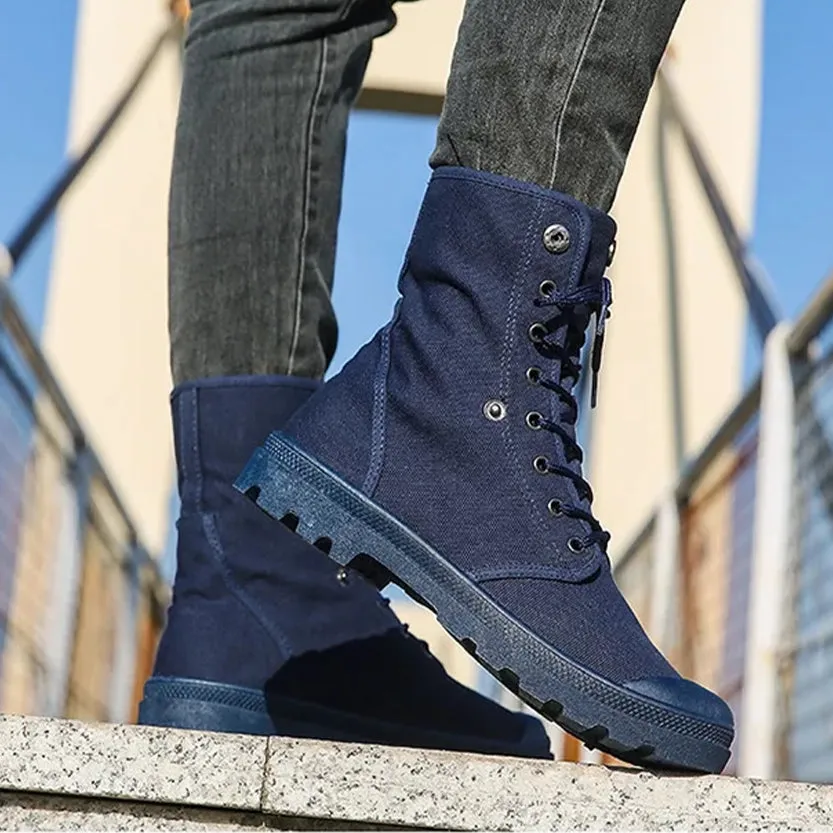 Funki Buys | Boots | Men's Canvas High Top Combat Boots