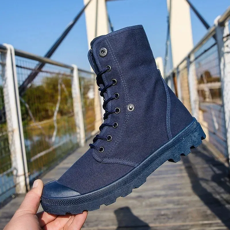 Funki Buys | Boots | Men's Canvas High Top Combat Boots