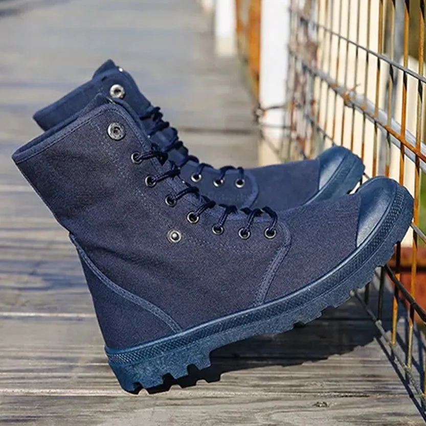 Funki Buys | Boots | Men's Canvas High Top Combat Boots