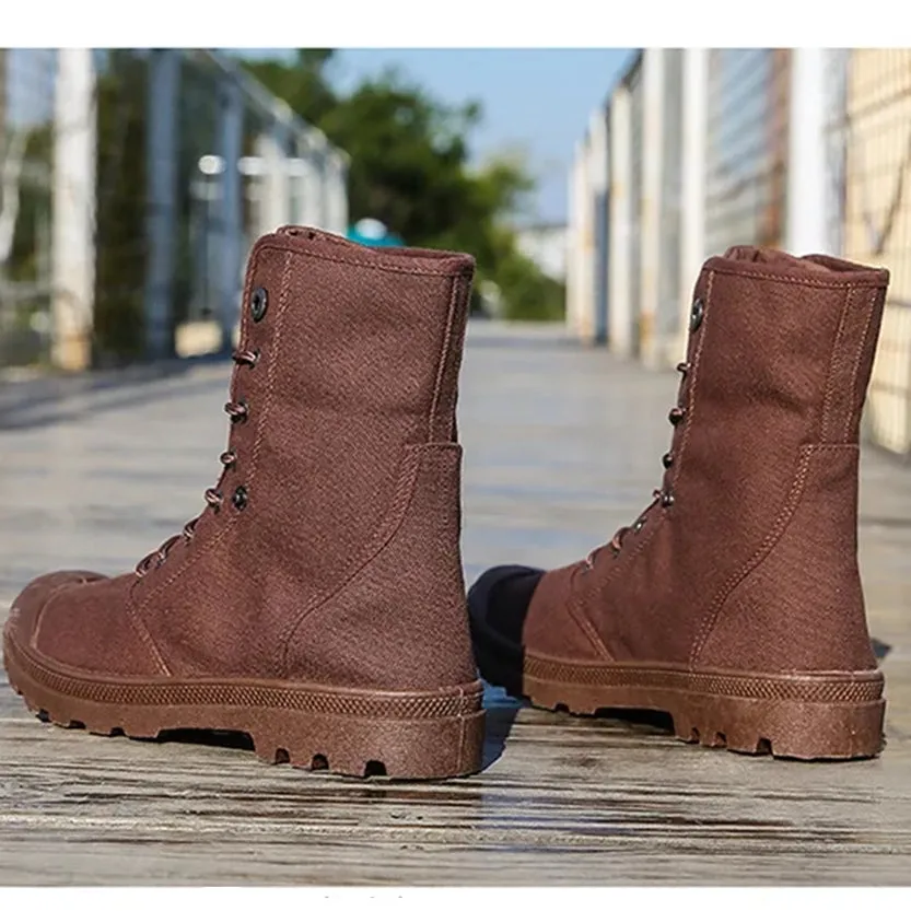 Funki Buys | Boots | Men's Canvas High Top Combat Boots