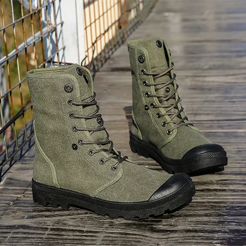 Funki Buys | Boots | Men's Canvas High Top Combat Boots