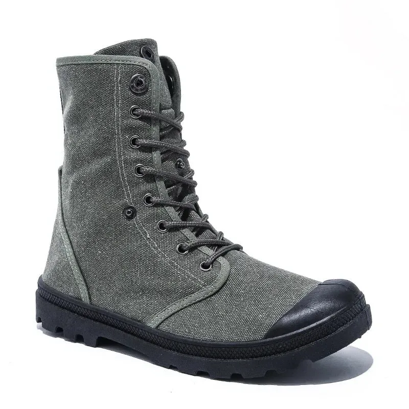 Funki Buys | Boots | Men's Canvas High Top Combat Boots