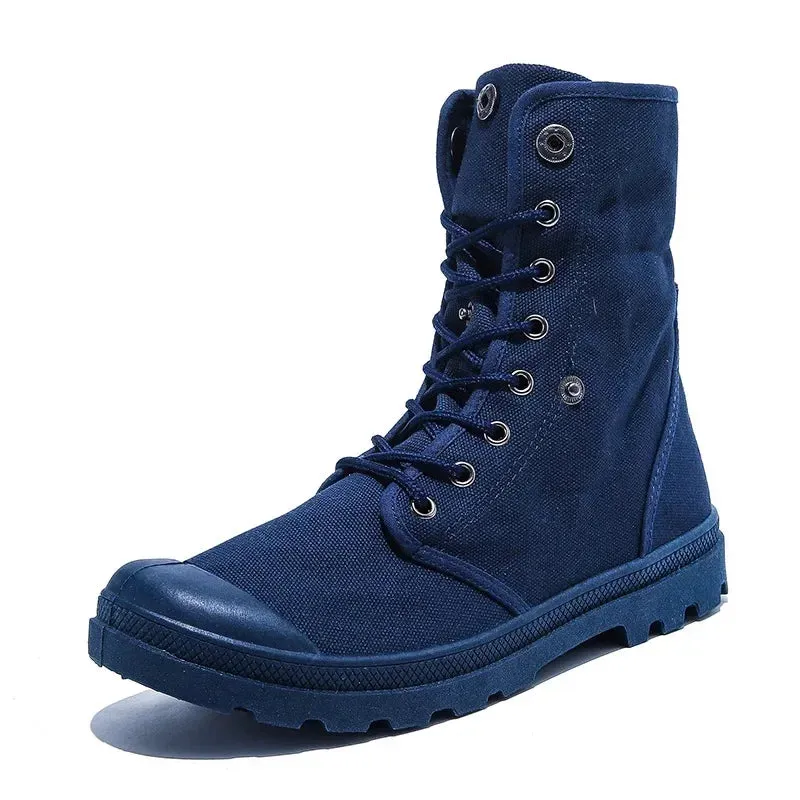 Funki Buys | Boots | Men's Canvas High Top Combat Boots