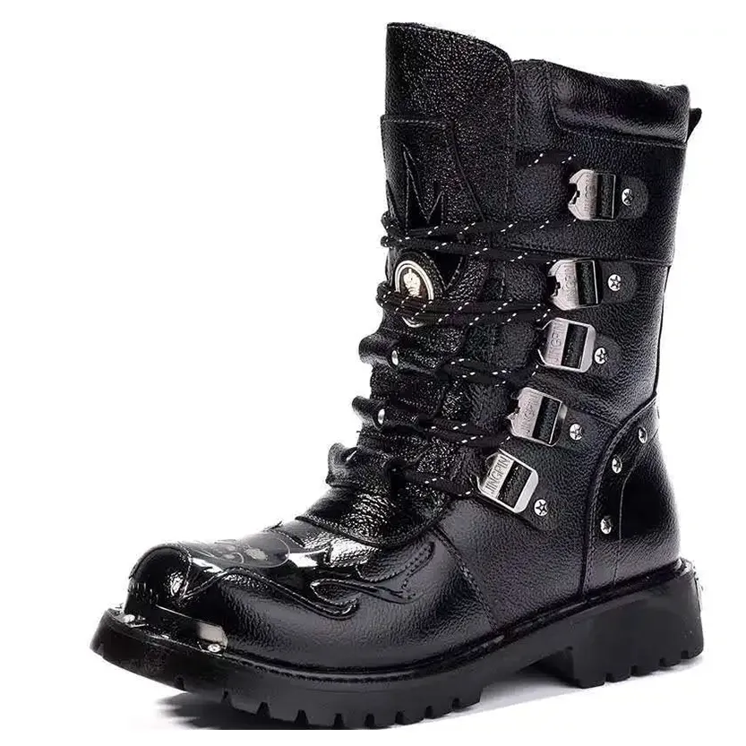 Funki Buys | Boots | Men's Genuine Leather Motorcycle Boots