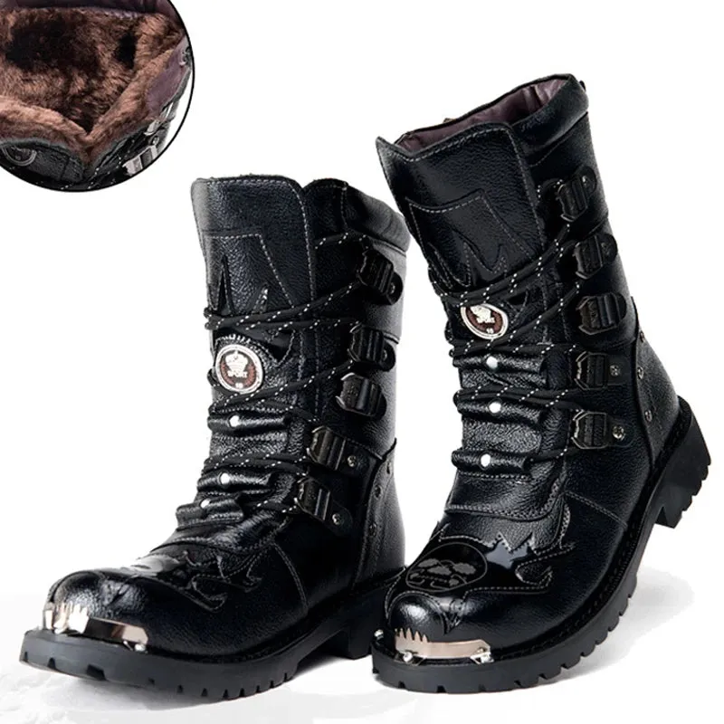 Funki Buys | Boots | Men's Genuine Leather Motorcycle Boots