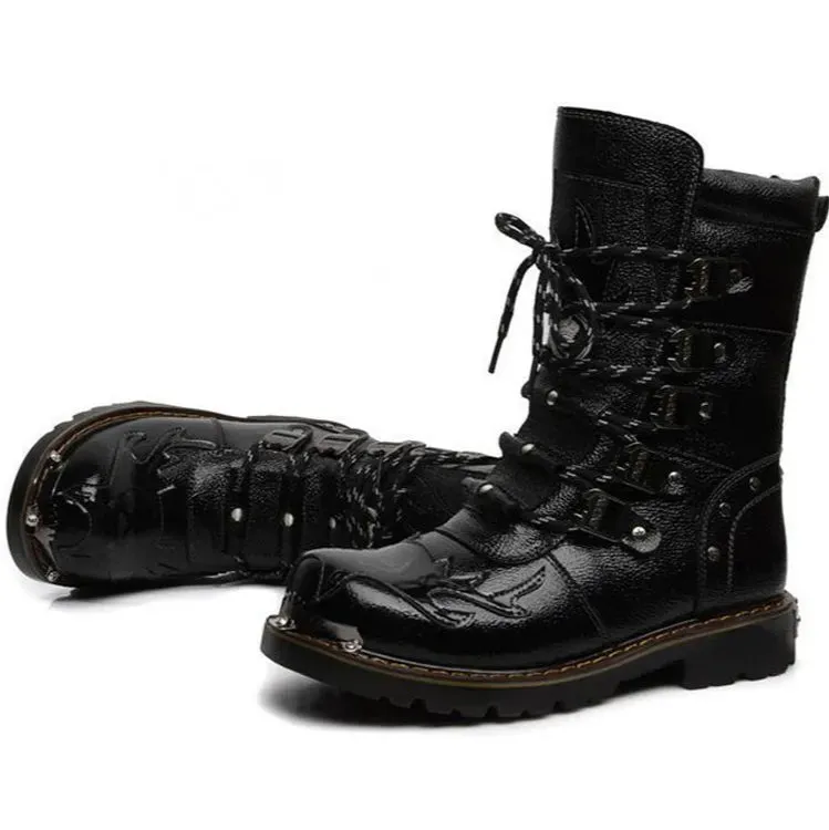 Funki Buys | Boots | Men's Genuine Leather Motorcycle Boots