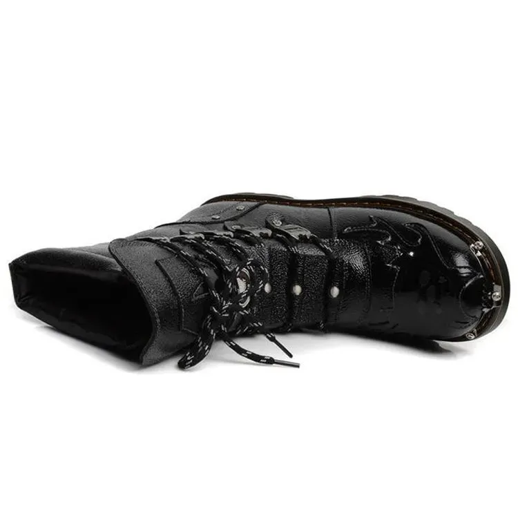 Funki Buys | Boots | Men's Genuine Leather Motorcycle Boots