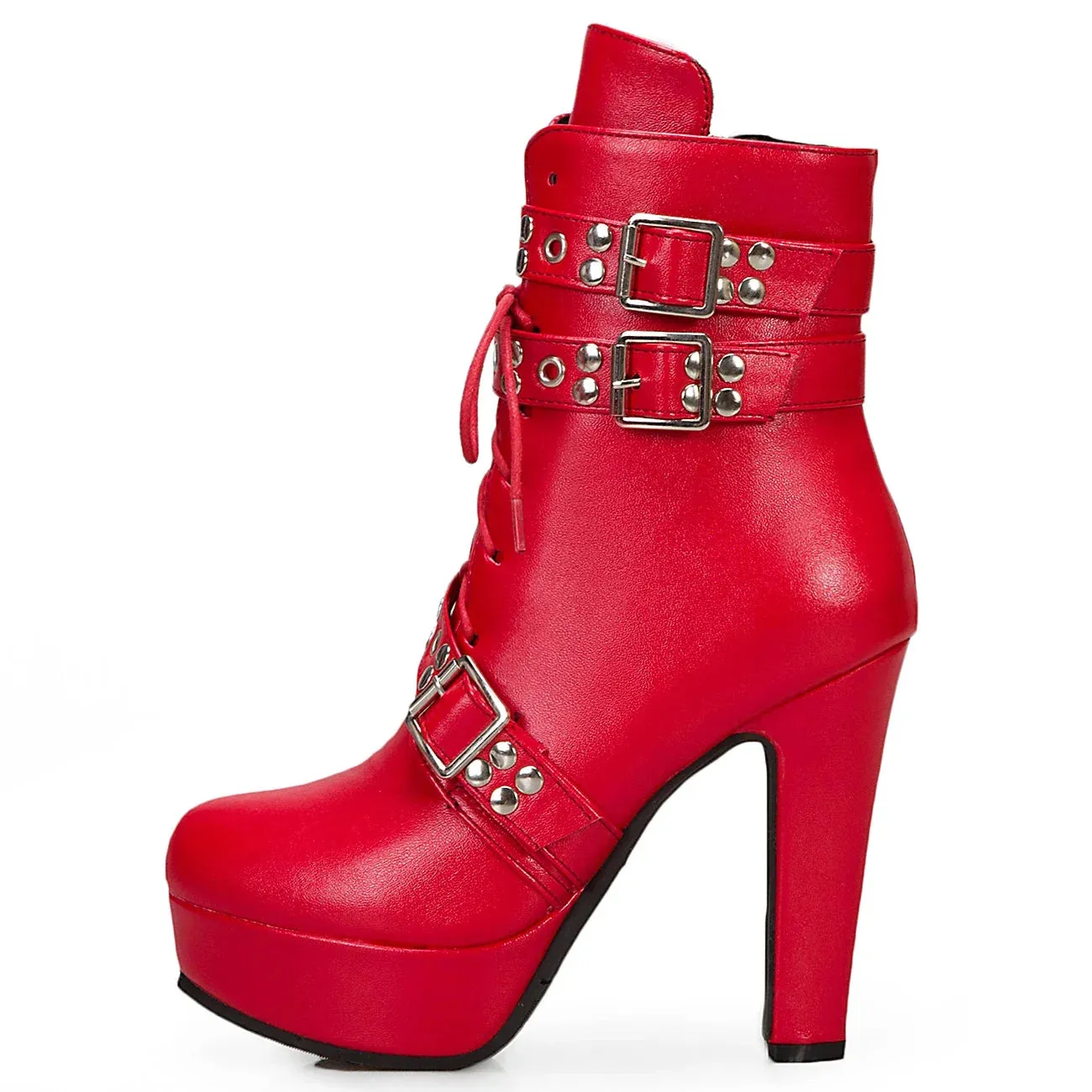 Funki Buys | Boots | Women's Buckle Strap Platform Ankle Boots