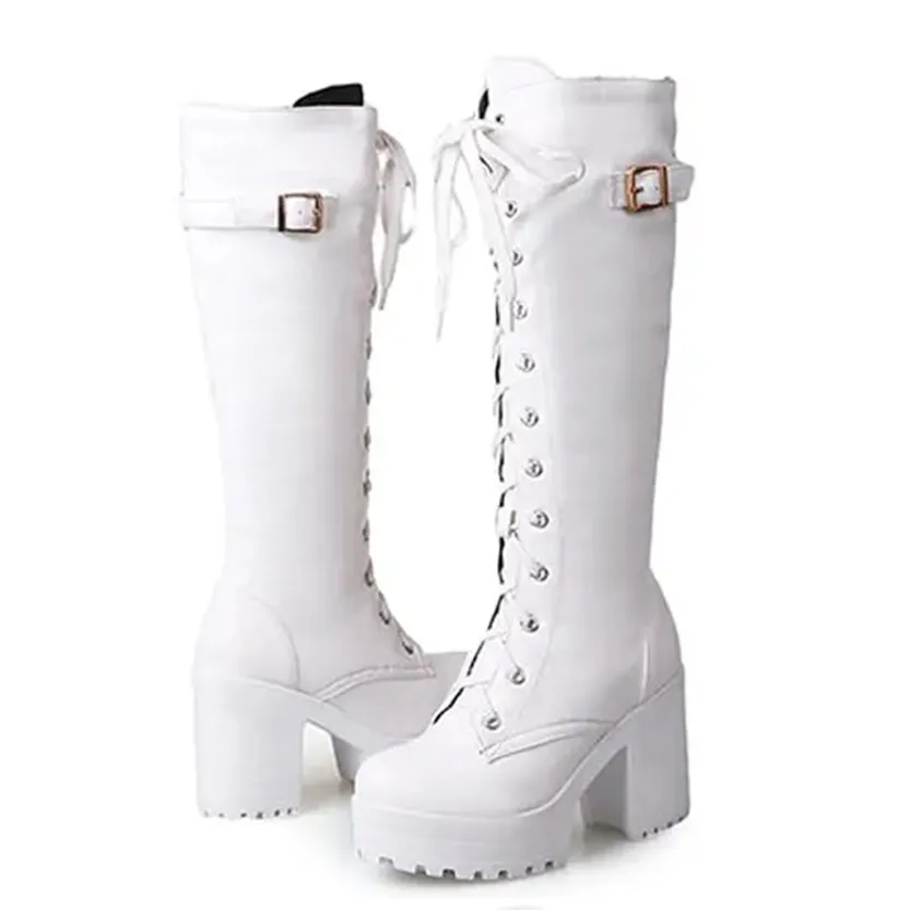 Funki Buys | Boots | Women's High Luxury Gothic Platform Boots