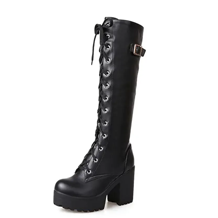 Funki Buys | Boots | Women's High Luxury Gothic Platform Boots