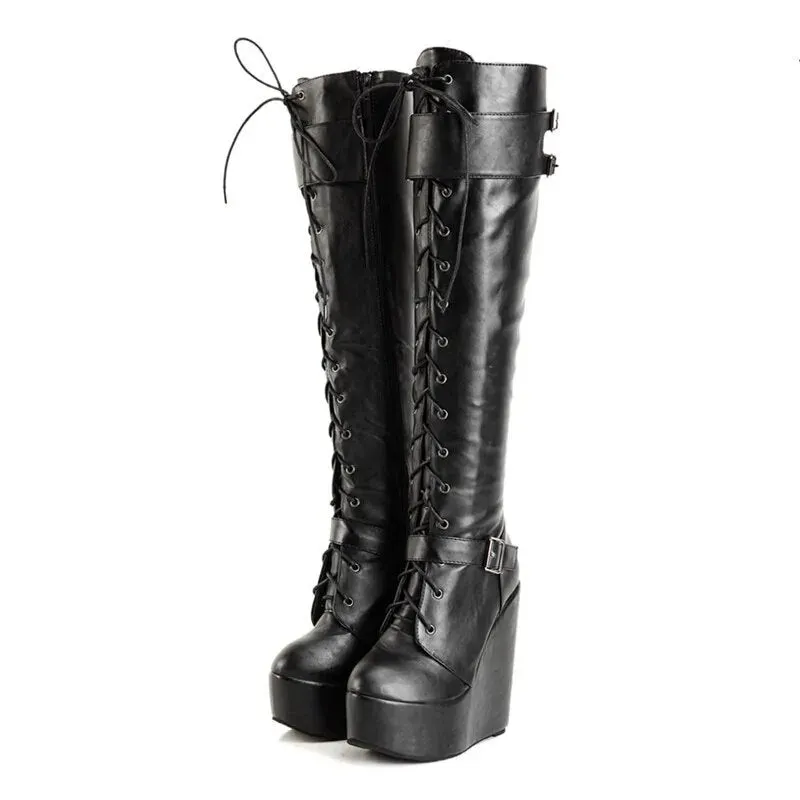 Funki Buys | Boots | Women's High Luxury Gothic Platform Boots