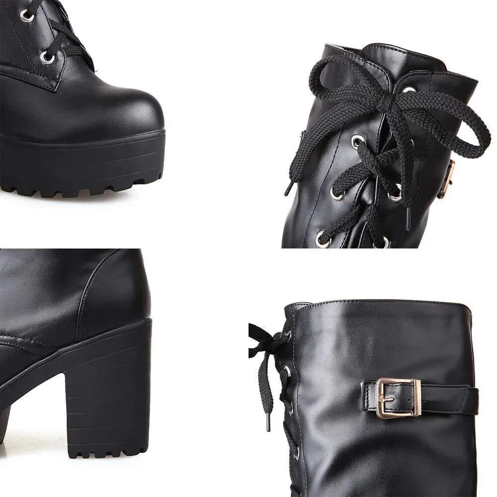 Funki Buys | Boots | Women's High Luxury Gothic Platform Boots