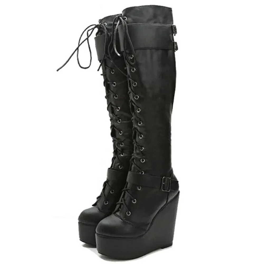 Funki Buys | Boots | Women's High Luxury Gothic Platform Boots