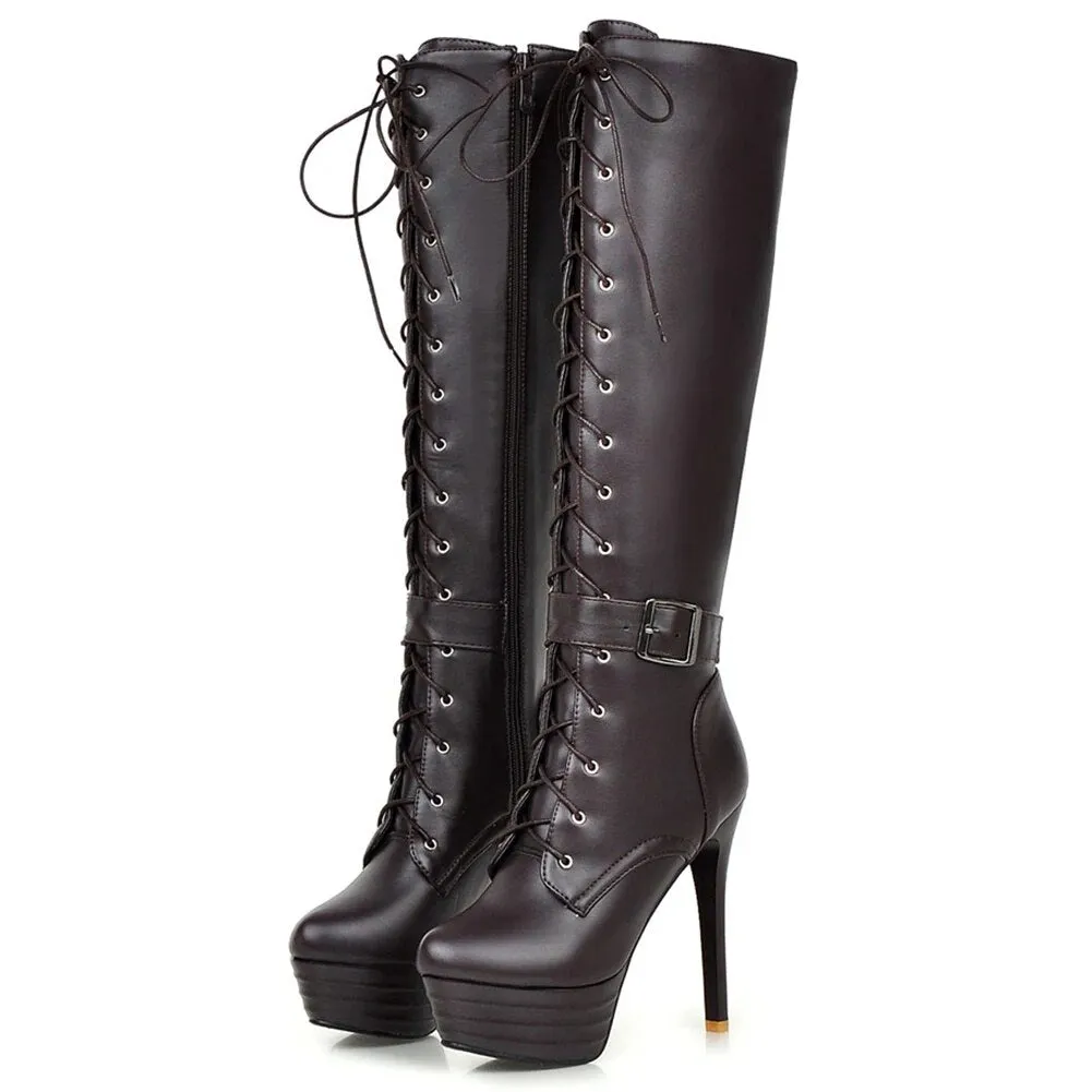 Funki Buys | Boots | Women's High Luxury Gothic Platform Boots